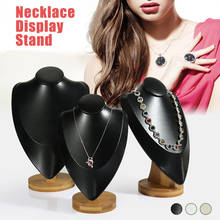 1Pcs White Velvet Fabric Display Holder Black Imitation PU Leather Jewelry Display Stand For Earrings Necklace Mannequin Holder 2024 - buy cheap