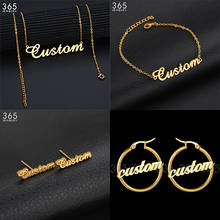 New Fashion Customized Stainless Steel Name Necklace For Women Men Gold Personalized Necklace Pendant Custom Jewelry For Gift 2024 - buy cheap