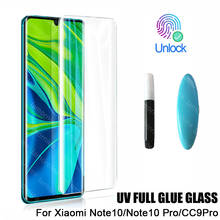 Новейшее УФ закаленное стекло для Xiaomi mi Note 10 CC9 Pro жидкий клей защита экрана Xio mi CC 9 Pro Note10 пленка Global CC9 Pro 2024 - купить недорого