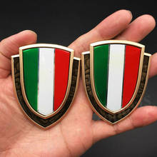 Pegatina 3D de Metal para maletero de coche, insignia para ventana, Bandera de Italia, 2 uds. 2024 - compra barato