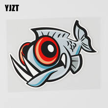 YJZT 13.6CMX10.6CM Individualization Fish Car Sticker Creative Modeling Pvc Decal 6A-0224 2024 - buy cheap