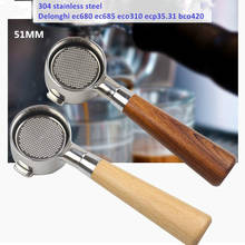 Filtro de café sin fondo para Delonghi eco310 ecp35.31 EC680 51MM, cesta de filtro de repuesto, accesorios de café para barista 2024 - compra barato