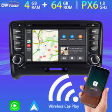 Android 10.0 Car DVD Multimedia Player For Audi TT MK2 HDMI DSP 5*USB PX6 4G+64G GPS Wireless Carplay TDA7850 Radio WiFi DAB IPS 2024 - buy cheap