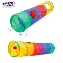 Túnel de tubo plegable para gato, juguete de agujero para mascotas, Bola de juguete para cachorros, gatitos, conejos, 2 vías, 1 unidad 2024 - compra barato