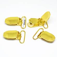 Gold Metal Baby Dummy Suspender Pacifier Chain Clips Holders Dot Face Clasps Garment Accessories Plastic Insert 20pcs/lot 2024 - buy cheap
