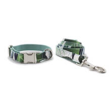 Personalized Pet Collar Custom Green Name ID Tag Adjustable Collars Lead Leash Set Free Engraving Dog Collars 2024 - buy cheap