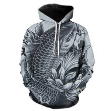 Novo moletom masculino de pesca engraçado 3d anime jaqueta harajuku com capuz casaco hip-hop plus size pulôver masculino 2024 - compre barato