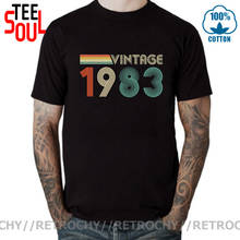 Retrucy-Camiseta Vintage de los años 80 para hombre, camisa Retro de cumpleaños, clásica, años de nacimiento, 1983, 1983 2024 - compra barato
