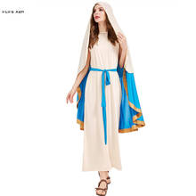 S-L Women Halloween Israeli traditional Costume Female The Virgin Mary Cosplay Carnival Purim Parade Stage Role play party dress 2024 - buy cheap