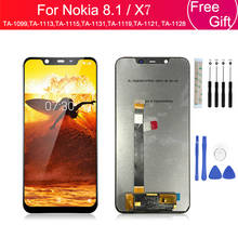 For Nokia 8.1 LCD Display Touch Screen Digitizer TA-1099, 1113, 1115, 1131, 1119, 1121, 1128 For Nokai X7 Screen Replacement6.18 2024 - buy cheap