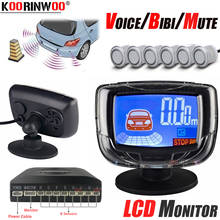 Koorinwoo-Monitor LCD para coche, Sensor de aparcamiento delantero y trasero, 2, 4, negro, plata, gris, alarma de pitido, sistema Parktronic, Jalousie blind 2024 - compra barato