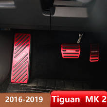 Pedal de freno y acelerador para coche, cubierta de aleación de aluminio para Volkswagen VW Tiguan MK2 2016 2017 2018, accesorios 2024 - compra barato