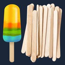 100 pçs artesanato varas de gelo picolé palitos de sorvete natural varas de madeira ótimo para diy artesanato projetos criativos 2024 - compre barato