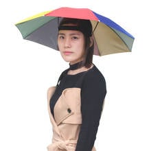 Chapéu guarda-chuva camuflado, portátil, dobrável, uso ao ar livre, pesca, à prova d'água, acampamento, pesca, chapéu cabeça de praia 2024 - compre barato