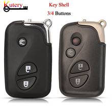 Kutery original escudo da chave do carro para lexus is250 es350 gs350 ls460 gs430 3/4 botões remoto caso chave do carro capa substituição 2024 - compre barato