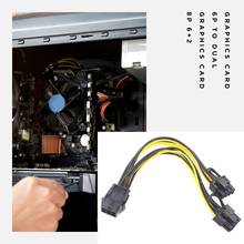 Кабель преобразователя питания PCI Express с 6 контактами на два разъема 8 (6 + 2) для видеокарты графического процессора PCIE PCI-E VGA разветвитель Кабель питания 2024 - купить недорого