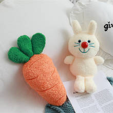 33 см милый кролик плюшевая морковка детские высокого качества детские игрушки kawaii Детские плюшевый кролик кукла Дети подарок на день рождения 2024 - купить недорого