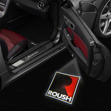 AEING 2 шт. для Ford Mustang Roush Ghost Shadow Logo автомобильная светодиодная подсветка двери лазерная подсветка слайд-проектор логотип эмблема свет 2024 - купить недорого