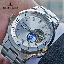Мужские автоматические механические наручные часы Reef Tiger/RT из нержавеющей стали часы с сапфировым стеклом 2024 - купить недорого