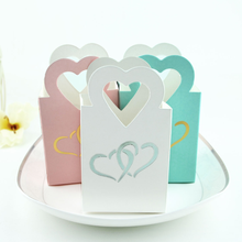100 шт подарочные коробки для конфет в форме сердца, свадебные подарочные коробки для дня рождения, вечерние подарочные коробки 2024 - купить недорого