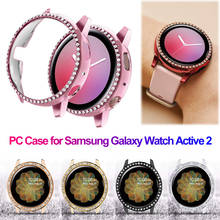 Funda dura de diamante brillante para reloj, carcasa protectora completa para Samsung Galaxy Watch Active 2, 40mm, 44mm 2024 - compra barato