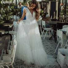 Lorie princesa vestidos de casamento cetim do vintage vestidos de noiva sem costas vestidos de casamento vestido de novia 2024 - compre barato