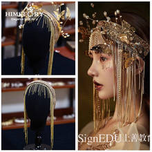 Himstory Gorgeous Vintage European Brides Headbands Long Tassel Gold Butterfly  Hair Accessory Jewelry Hairwear 2024 - buy cheap