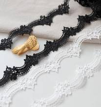 2 metros 3cm de largura bonita traje decoração floral rendas aparamento bordado costurar diy artesanato branco preto guarnição do laço novo 2024 - compre barato
