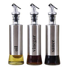 Kitchen Oil Cruet Bottle Vinegar Sauce Container Stainless steel Dispensering Bottle Seaoning Bottle 2024 - buy cheap