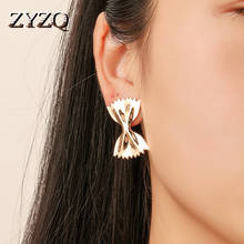 ZYZQ Bownot Stud Earrings For Girl Gold Color Available Romantic Lovely Gadget Accessories Wedding Stud Earrings Hot Sale 2024 - buy cheap