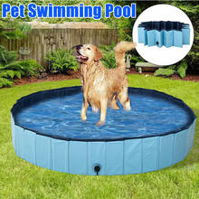 Piscina dobrável para animais de estimação, banho para pets, banheira, cães, gatos, crianças 2024 - compre barato