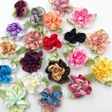 20pcs 2tone Satin Ribbon Flowers Bows Appliques Craft Wedding U pick B047 2024 - buy cheap