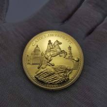 Moeda comemorativa russa, moeda banhada a ouro, soviética, rússia, ucrânia, presente, lembrança 2024 - compre barato