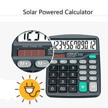 Калькулятор для офиса и офиса, коммерческий инструмент, Солнечный/на батарейках, 12 цифр, электронный калькулятор, 147*118 мм 2024 - купить недорого