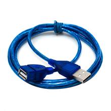 JINCHI 1M/1,5 M/2M супер длинный USB 2,0 мужского и женского пола удлинитель Кабель высокого Скорость удлинитель USB для передачи данных, кабель синхронизации данных для ПК Ccc 2024 - купить недорого
