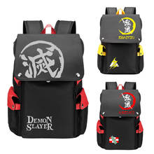 Anime Demon Slayer:Kimetsu no Yaiba mochila Cosplay estudiante Kamado Tanjirou Agatsuma Zenitsu mochilas escolares bolsas de viaje Oxford 2024 - compra barato