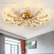 Nordic Led Chandelier Lighting for the Living Room Dining Bedroom Villa Modern Luxury Crystal Gold Black Ceiling Pendant Lamp 2024 - buy cheap