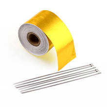 Rollo de papel de aluminio autoadhesivo para tubo de escape, cinta adhesiva resistente a altas temperaturas para reparación de conductos, 5m x 5cm 2024 - compra barato