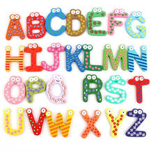 26Pcs/set Cartoon Kids Magnetic Stickers Wooden Fridge Magnet 26 Alphabet Intelligence Development Toy Home Decoration Gifts 2024 - buy cheap