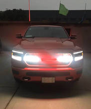 Rejilla frontal de competición para Dodge Ram 2009, 2010, 2011, 2012, 2019, 1500, 2500, rejilla de malla, estilo Rebel, cubierta de parrilla delantera con luz LED 2024 - compra barato