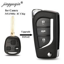 Jingyuqin actualización 2 botón/3B llave plegable con Control remoto para Toyota Camry 315MHz 4C Flip modificado llaves Control con mando a distancia 2024 - compra barato