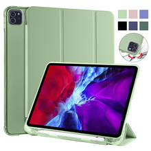 For iPad Pro 12.9 2021 Case With Pencil Holder Folding Smart Cover Funda For iPad Pro 12 9 Case 2020 2021 2018 2024 - buy cheap