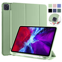 Para ipad pro 12.9 2021 caso com suporte de lápis dobrável inteligente capa funda para ipad pro 12 9 caso 2020 2021 2018 2024 - compre barato