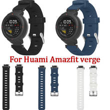 Qualidade superior substituição silicone pulseira de pulso para xiaomi huami amazfit verge 3 pulseiras de relógio para huami amazfit verge 2024 - compre barato