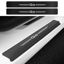 4PCS/Set Car Door Sill Protective Sticker For Audi Q5 Auto Threshold Protector Anti-Scratch Cover Carbon Fiber Accessories Decal 2024 - buy cheap
