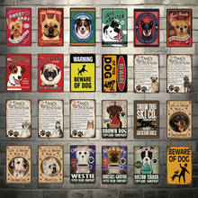 Portly Pug Pub Dogs-carteles de hojalata de Metal, cartel de decoración para el hogar, Bar, pinturas artísticas de pared, Life Is Better With A Westie Beware Of Dog 2024 - compra barato