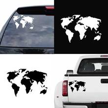 Mapa mundi, estilo carro, suv, caminhão, janela, adesivo reflexivo, decoração, personalidade, moda auto, adesivo preto/branco 2024 - compre barato