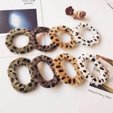 Autumn and winter leopard pattern imitation mink hair round elliptical DIY handmade jewelry accessories ear pendant material 2024 - buy cheap