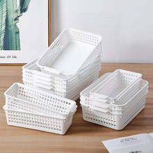 Household Plastic Hollow Desktop Storage Basket Snack Storage Basket Rectangular Sundries Storage Box Bathroom Rack Basket 2024 - buy cheap