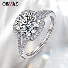 OEVAS 100% 925 Sterling Silver Real 3 Carats D Color Moissanite Wedding Rings For Women Engagement Party Fine Jewelry Wholesale 2024 - buy cheap
